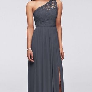 One Shoulder Lace Bridesmaid Dress